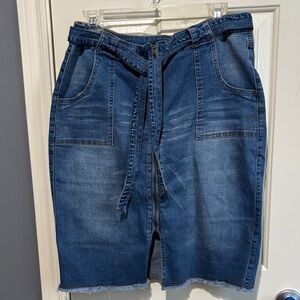Fashion Nova Blue Denim Skirt